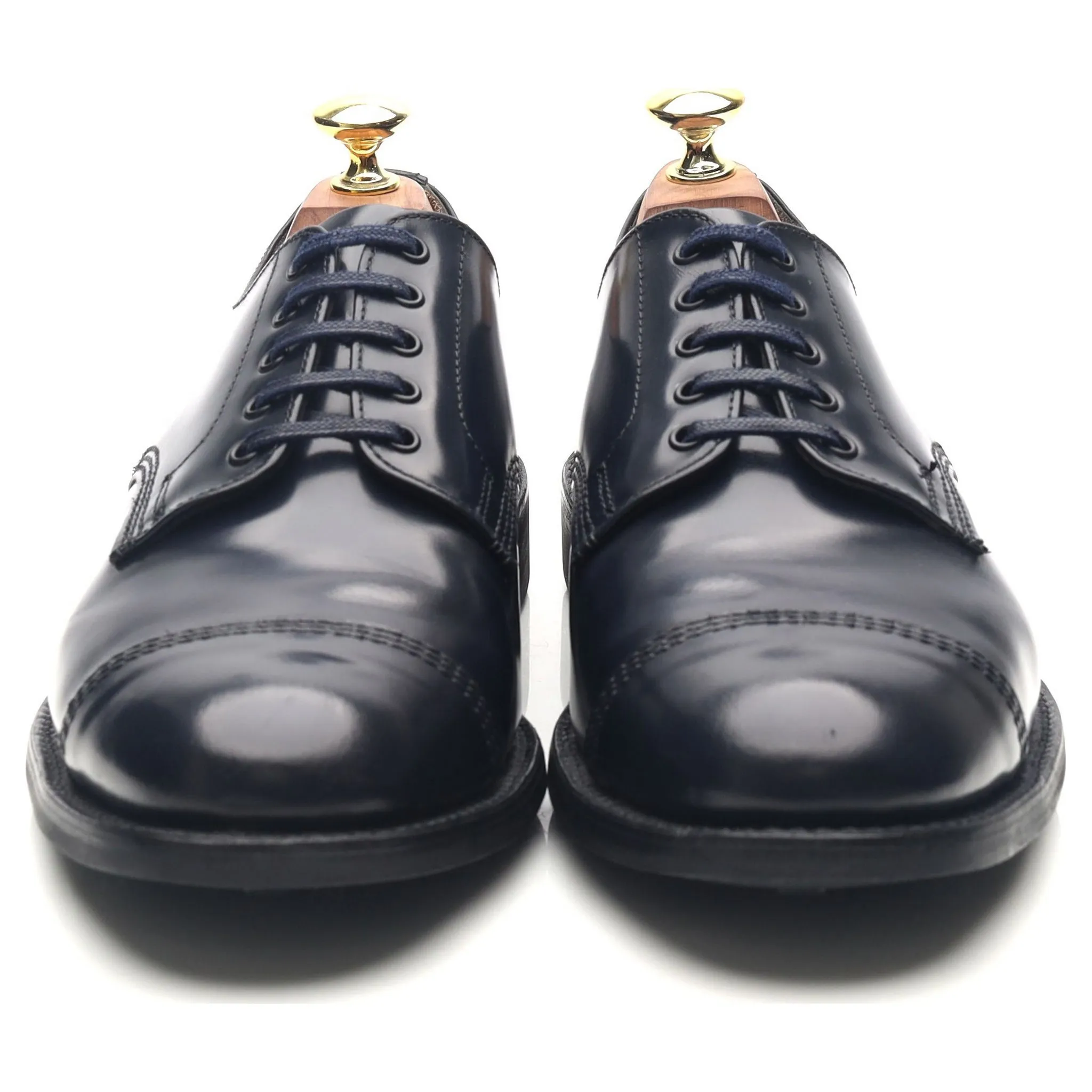 '1128' Navy Blue Leather Derby UK 7 F