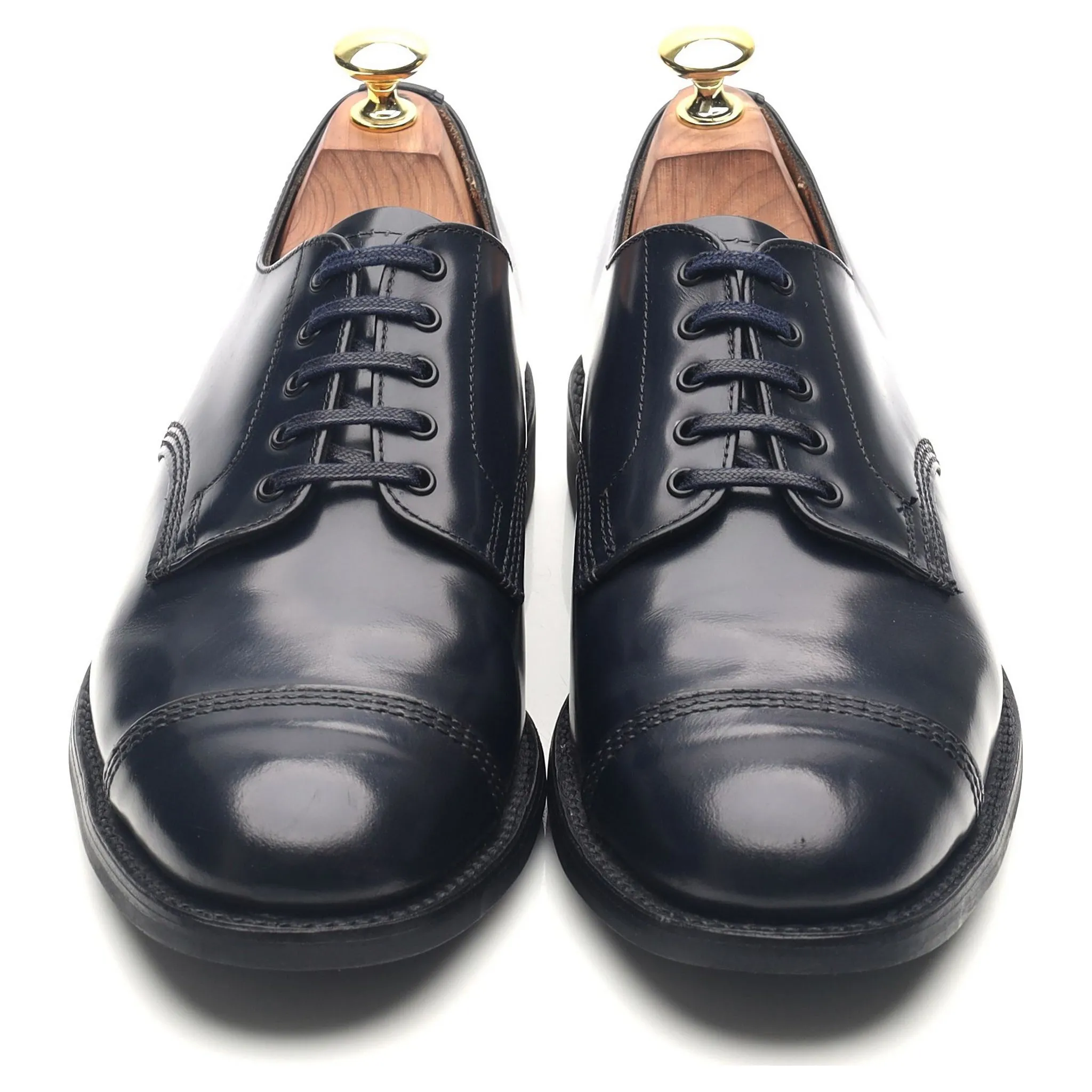 '1128' Navy Blue Leather Derby UK 7 F