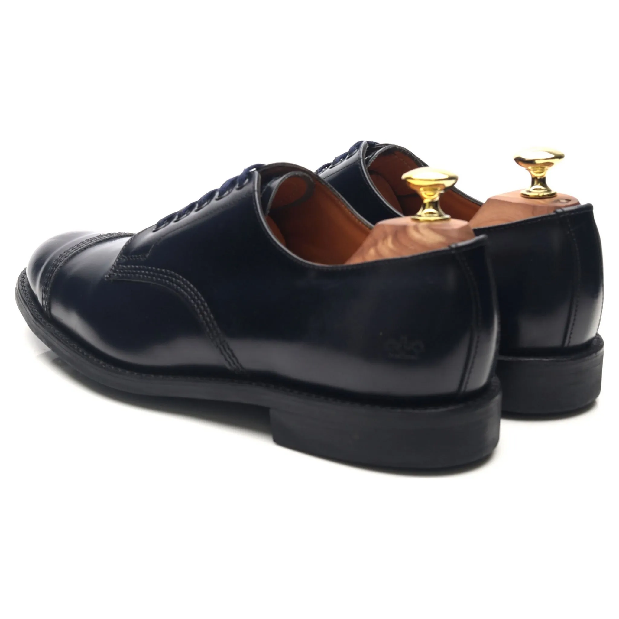 '1128' Navy Blue Leather Derby UK 7 F