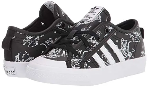 adidas Originals unisex-child Nizza X Disney Sport Goofy,Black/White/White,3.5 Big Kid