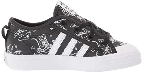 adidas Originals unisex-child Nizza X Disney Sport Goofy,Black/White/White,3.5 Big Kid