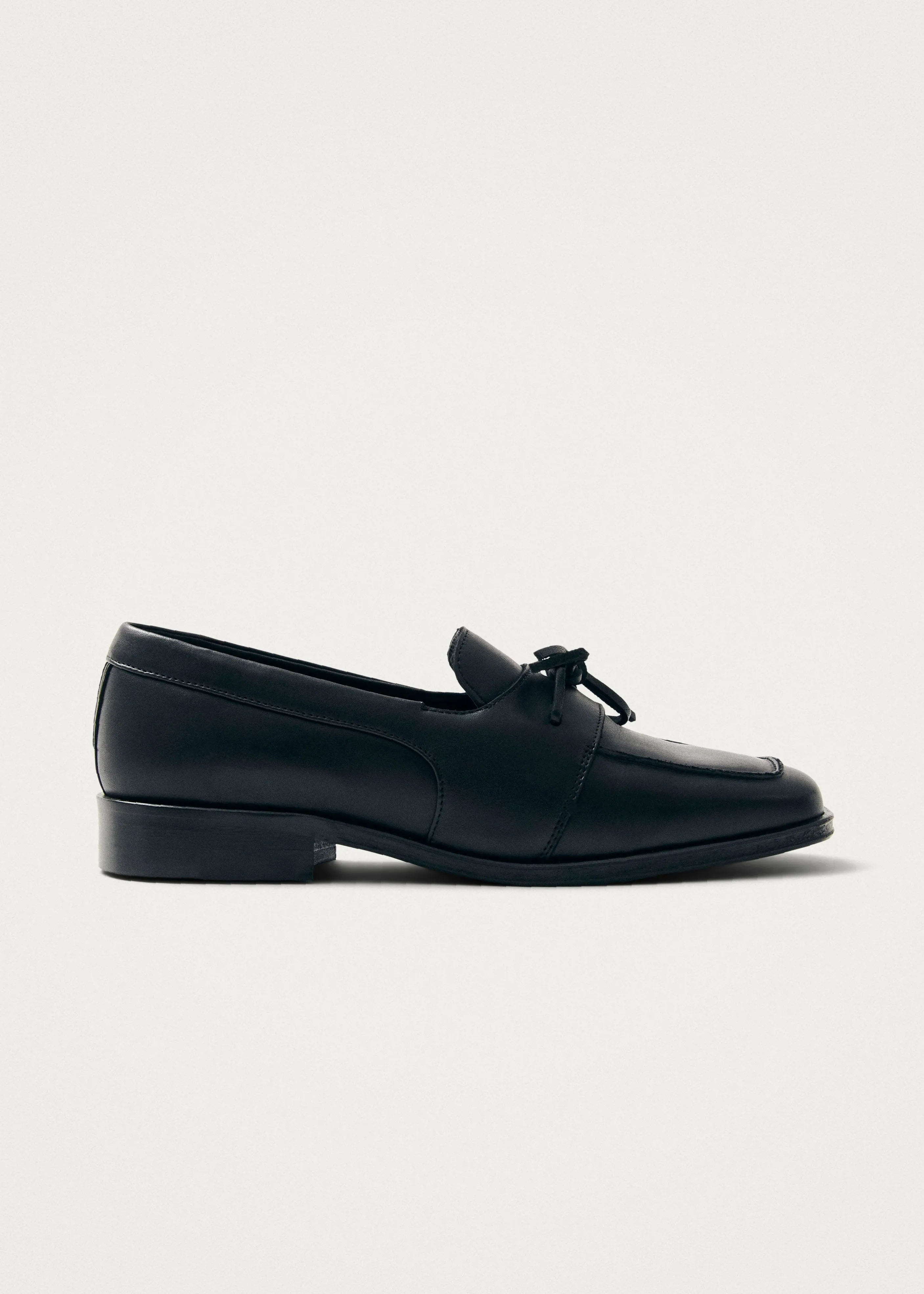 Amour Black Leather Loafers