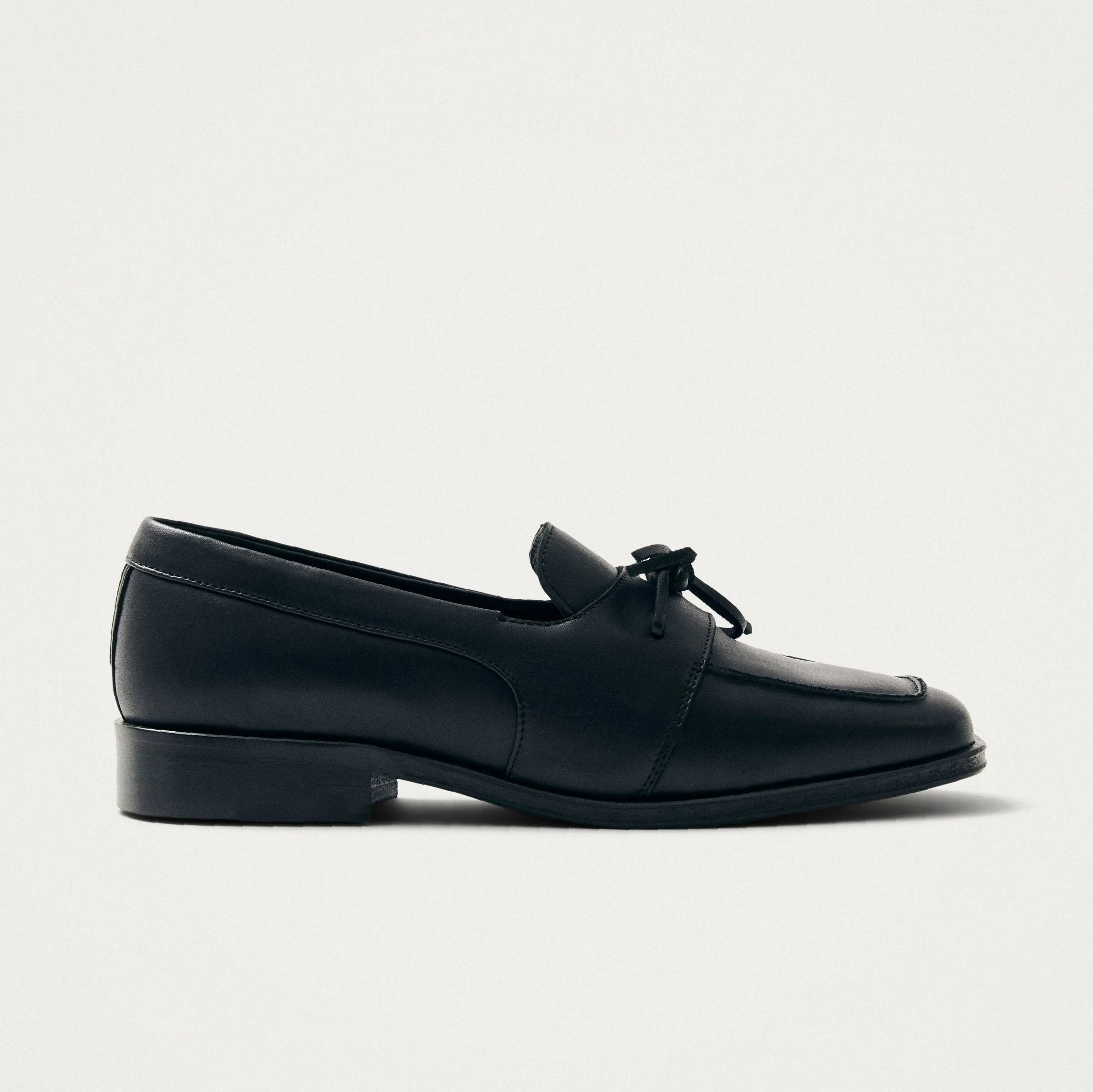 Amour Black Leather Loafers