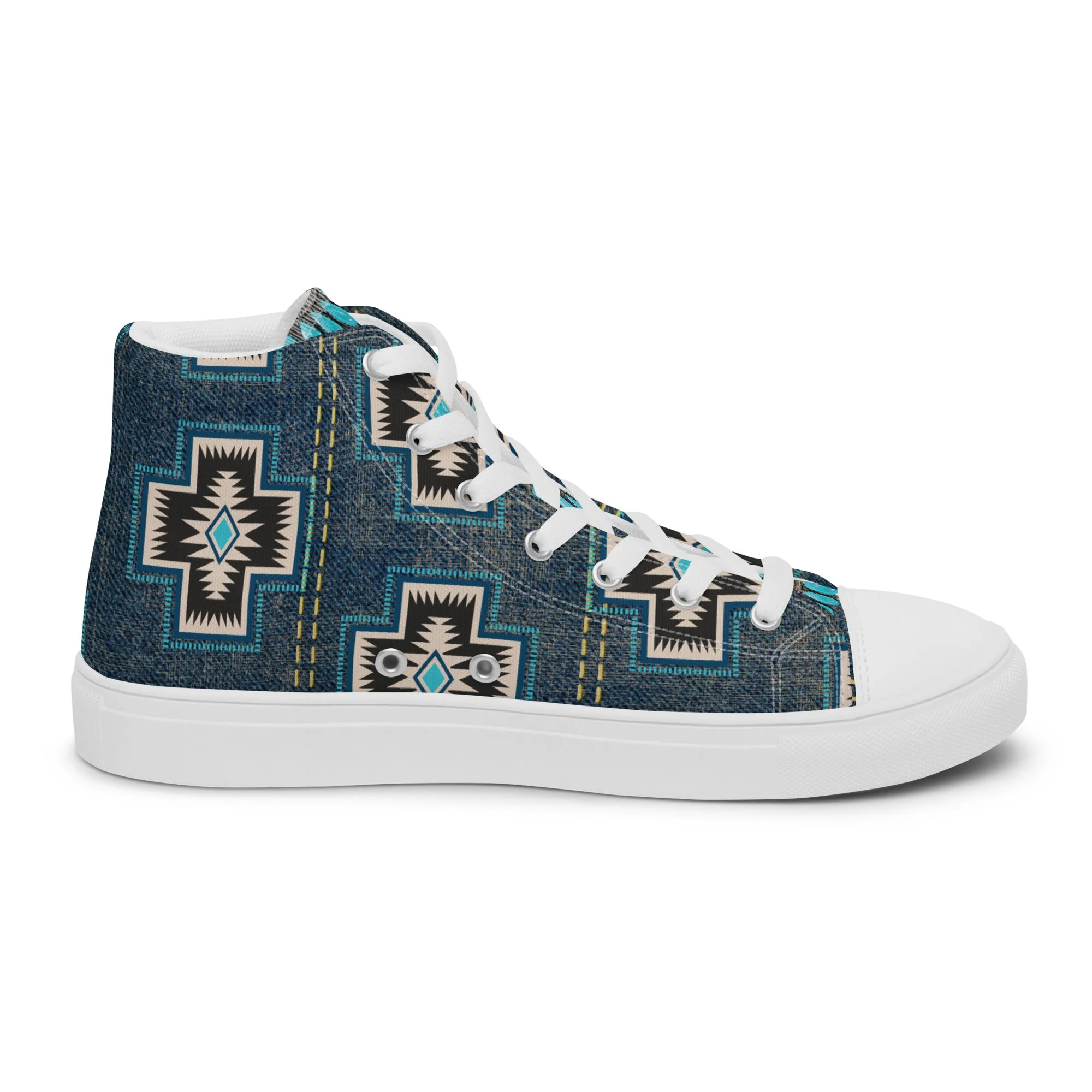 Aztec Cross Women’s high top canvas shoes