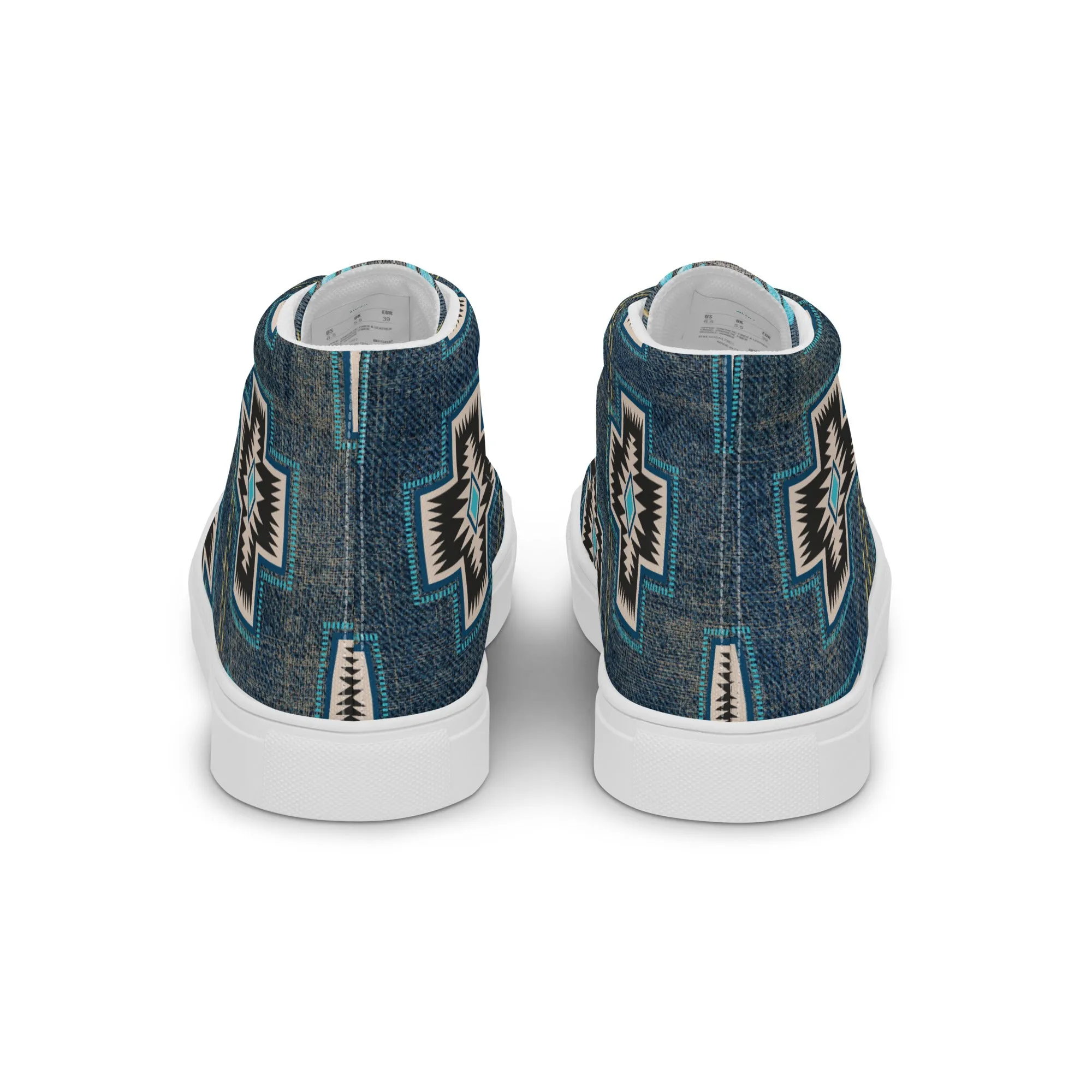 Aztec Cross Women’s high top canvas shoes