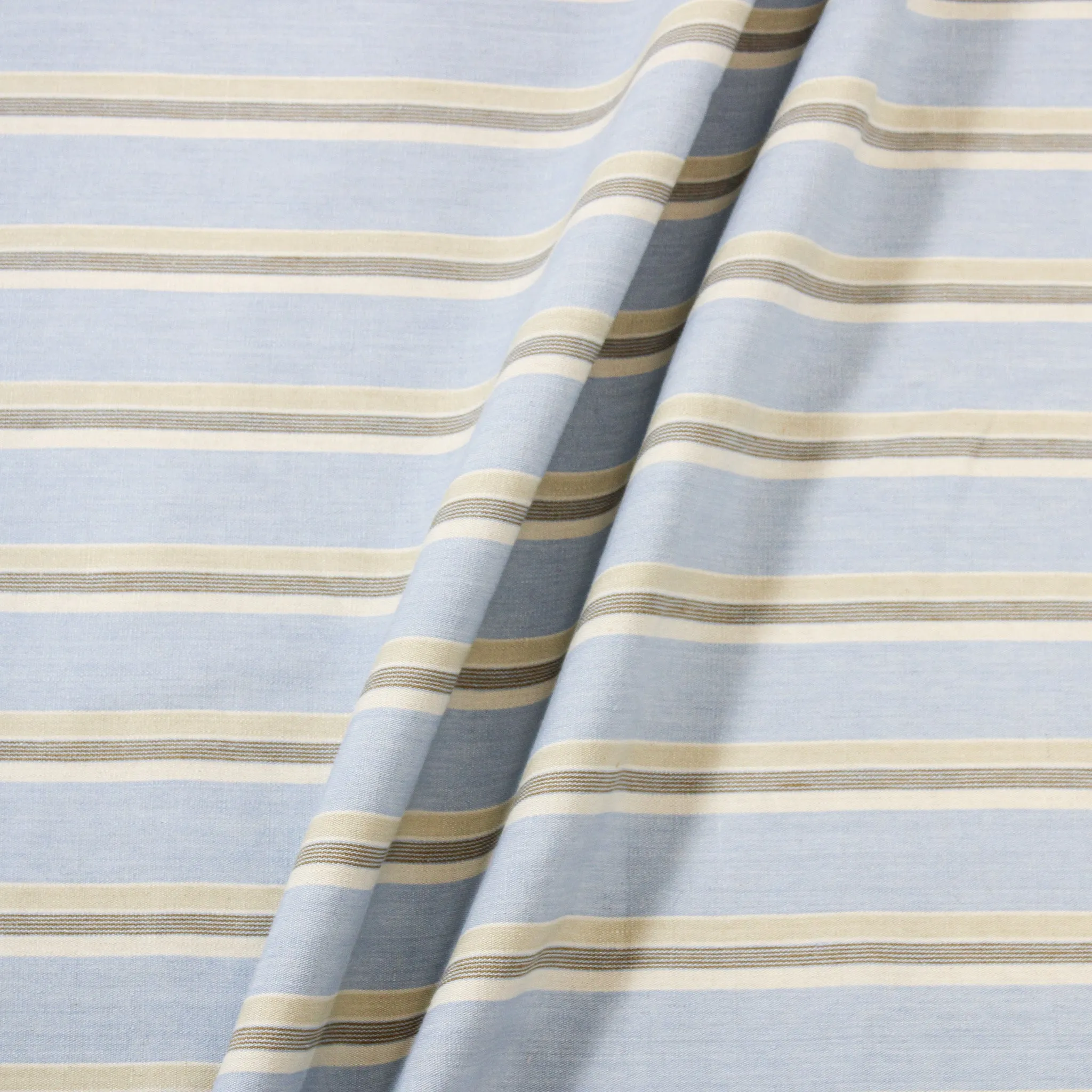 BABY BLUE/CREAM STRIPED CANVAS