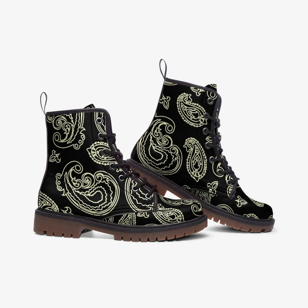 Black & Bone Paisley Lace Up Boots