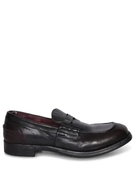 Black leather Penny loafers