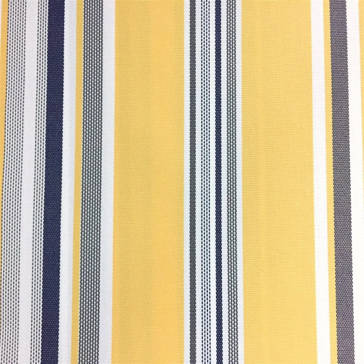 Blue Yellow White Multi Striped Oak 100% Waterproof Outdoor Canvas Patio Fabric