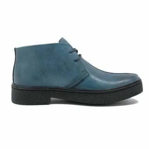 British Walkers Playboy Men's Navy Blue Leather and Suede