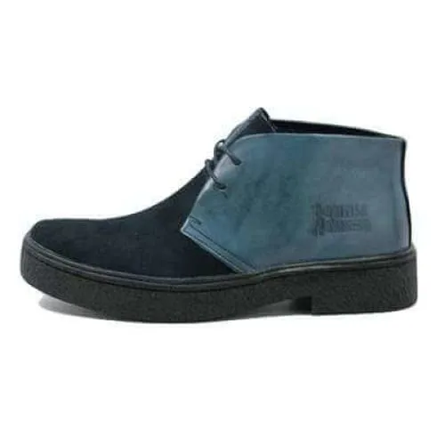 British Walkers Playboy Men's Navy Blue Leather and Suede