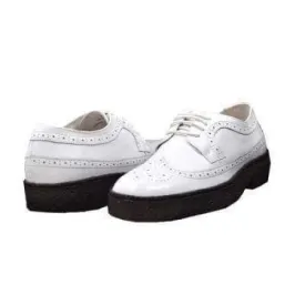 British Walkers Wingtip Low Cut Men's White Leather Oxfords