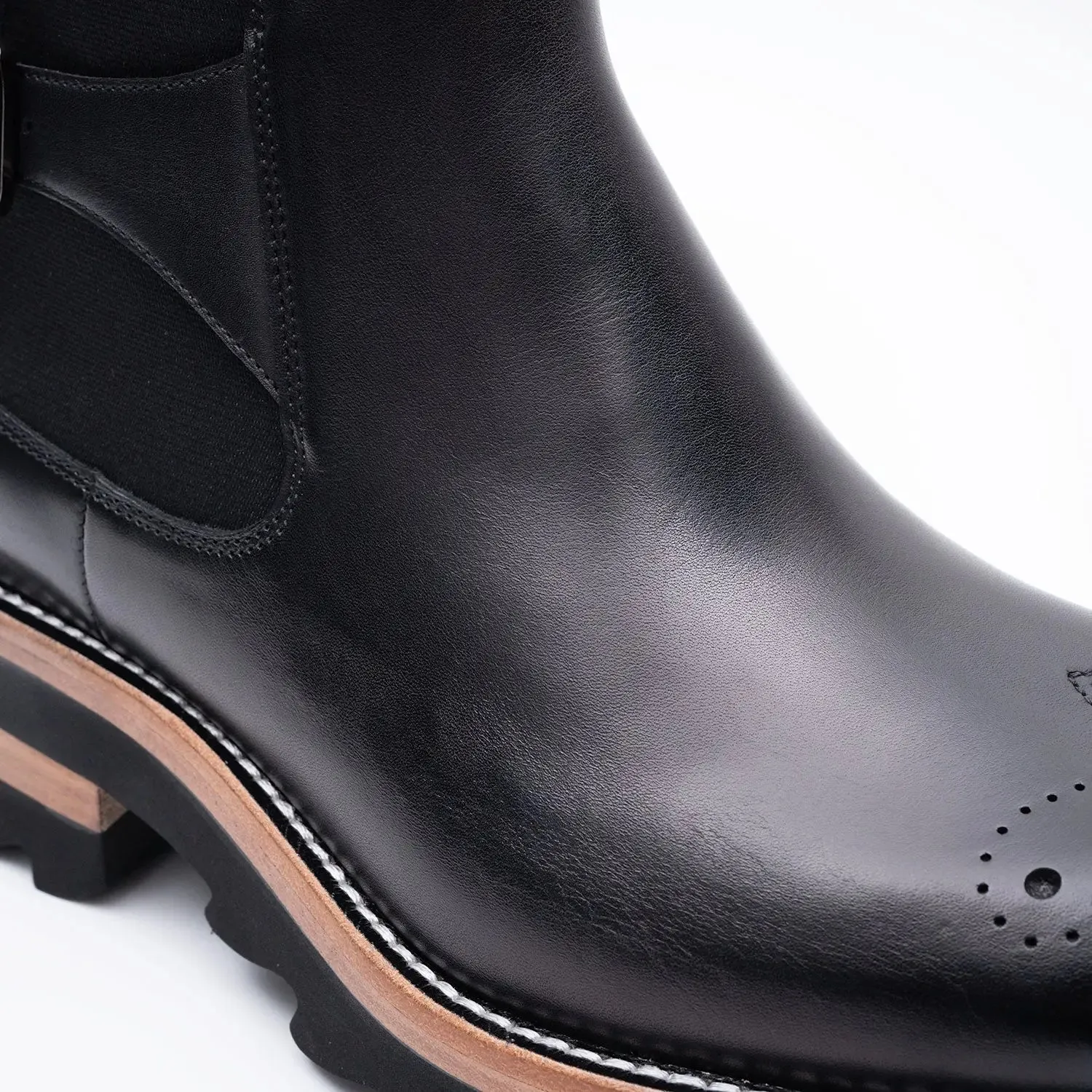 Brogue Chelsea Boots Black