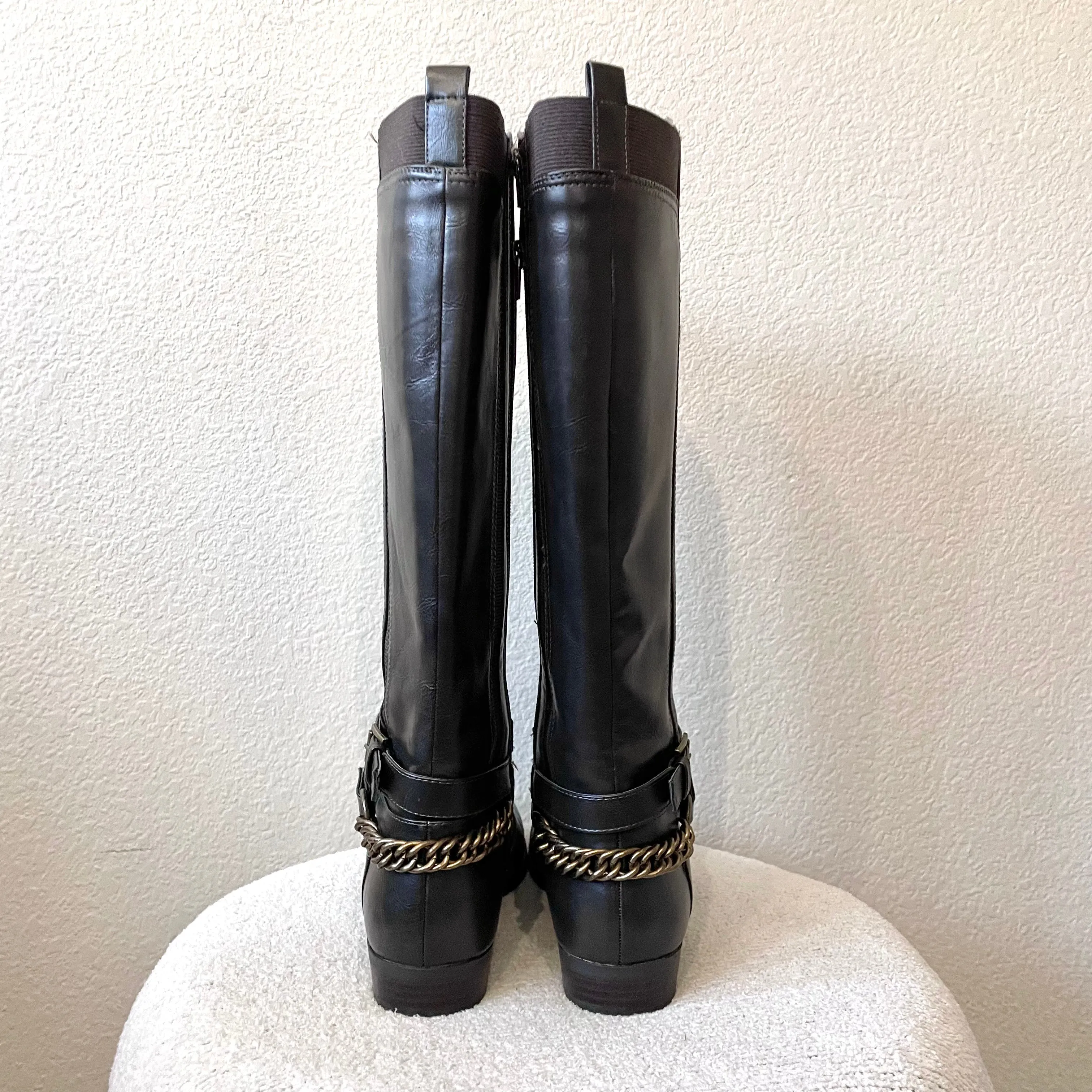 Chain Knee High Boots