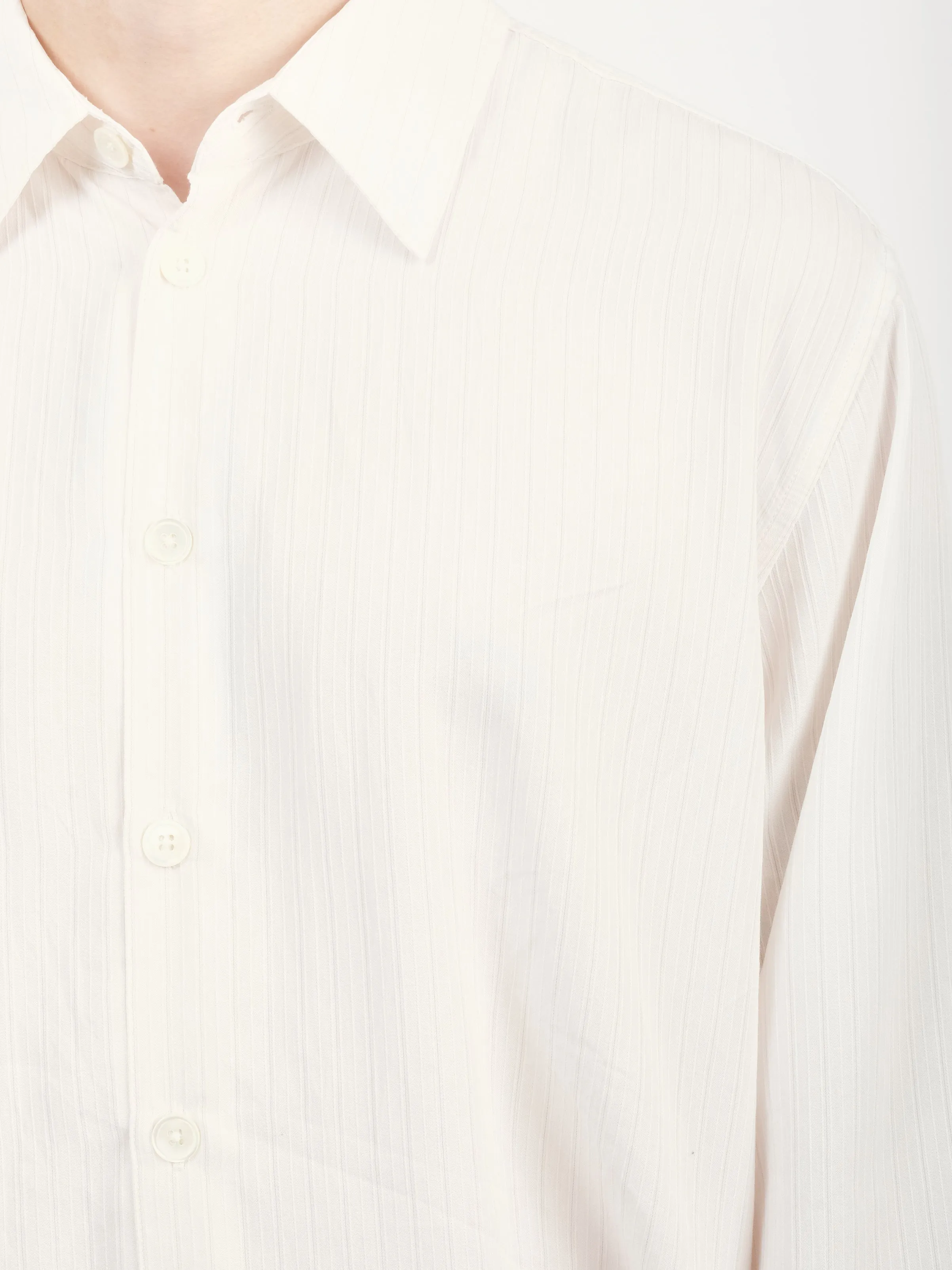 Cream Stripe Ceremony Viscose Beyond Shirt