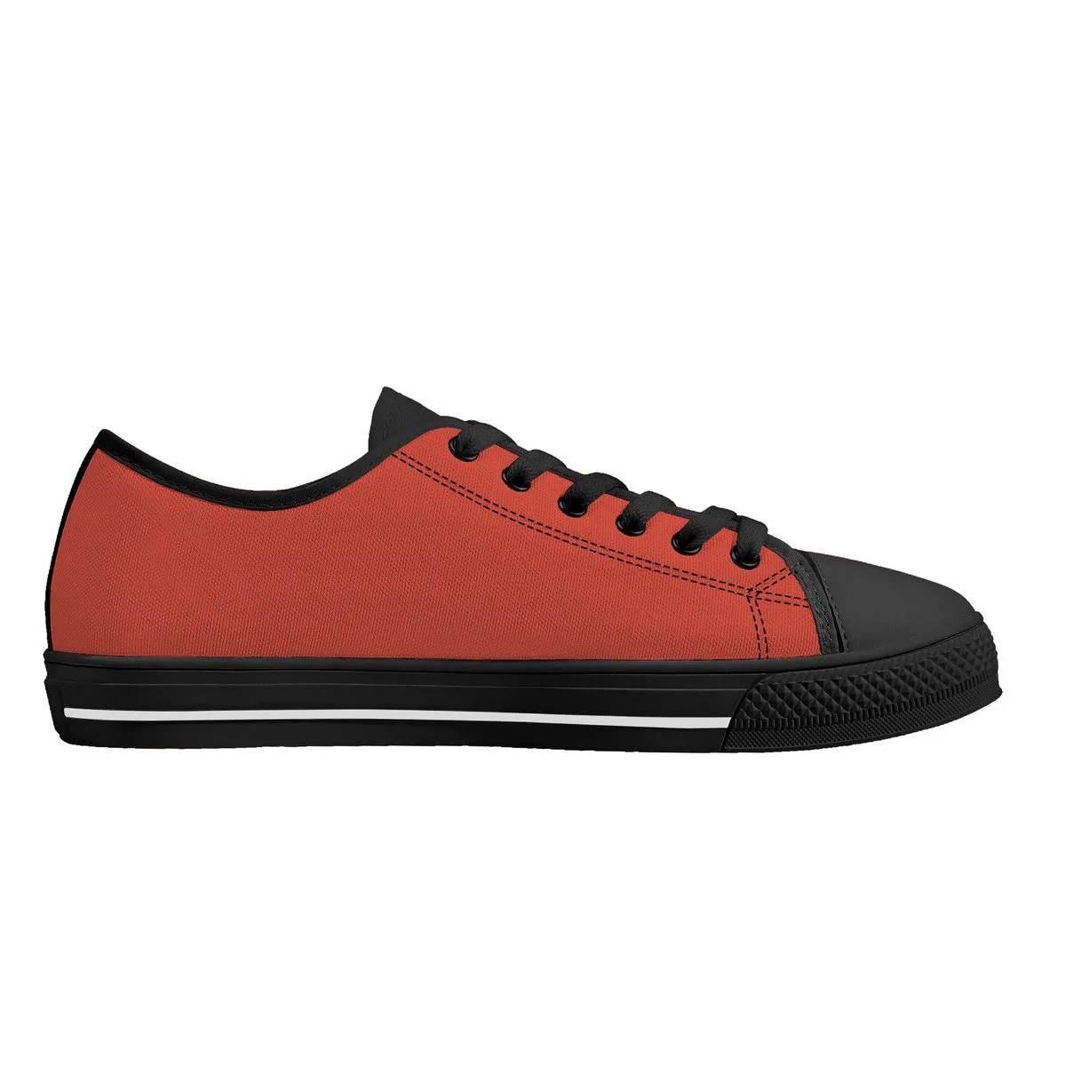 D24 Rubber Outsoles Low-Top Canvas Shoes - Red