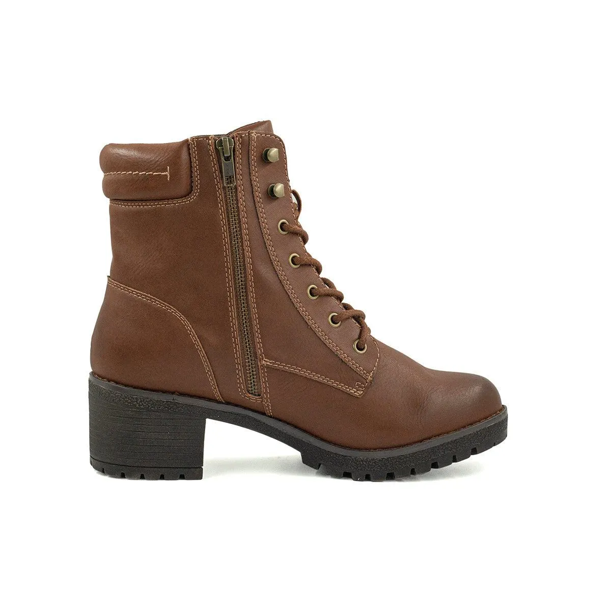 Eastland Brynn Combat Ankle Boots Leather Brown Colour For Men