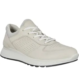 ECCO Mens Exostride Low Yak Leather Trainers - Shadow White