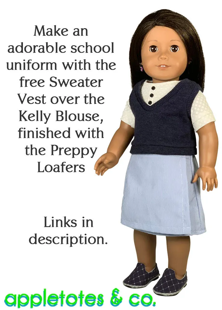 Free Wrap Skirt Sewing Pattern for 18 Inch Dolls