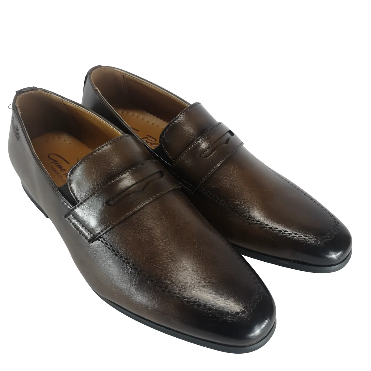 GINO PAOLI Taupe Penny Loafer