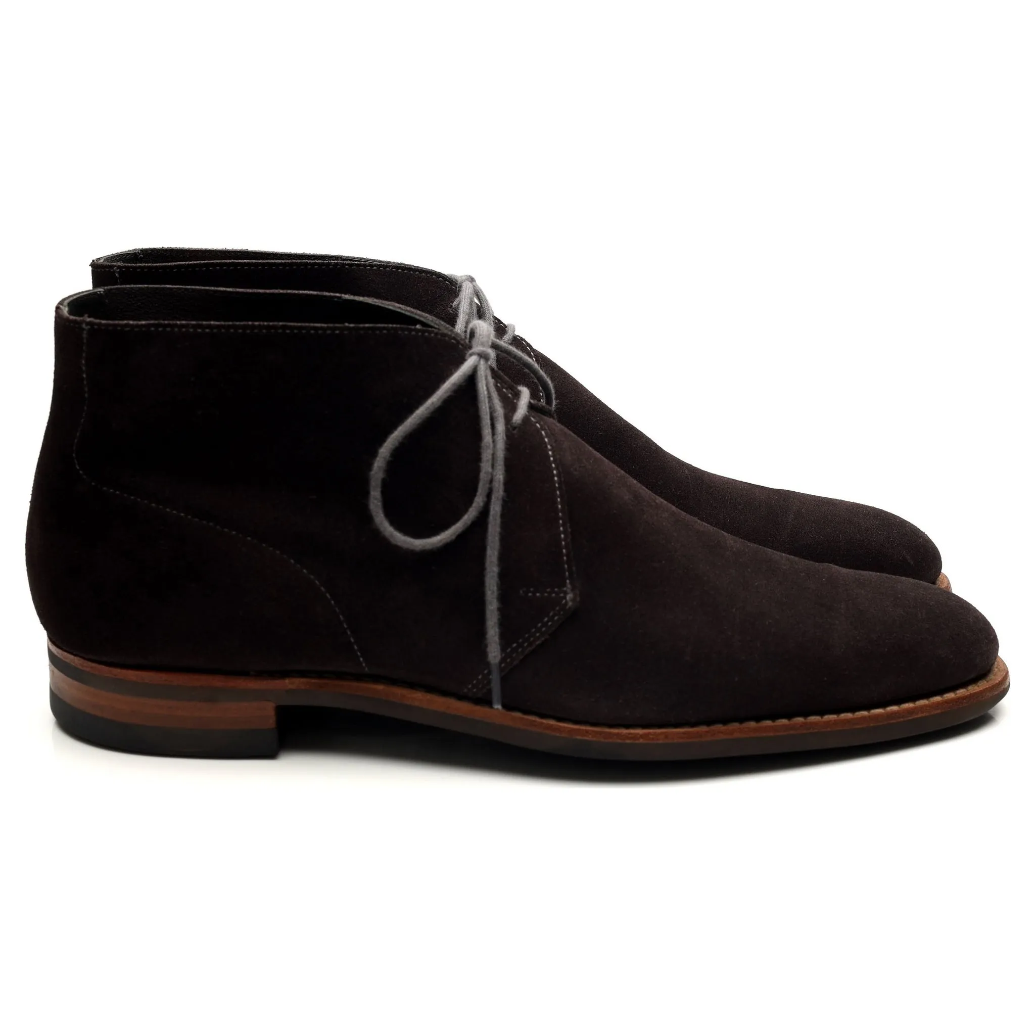 'Hartland' Dark Grey Suede Chukka Boots UK 7.5 E