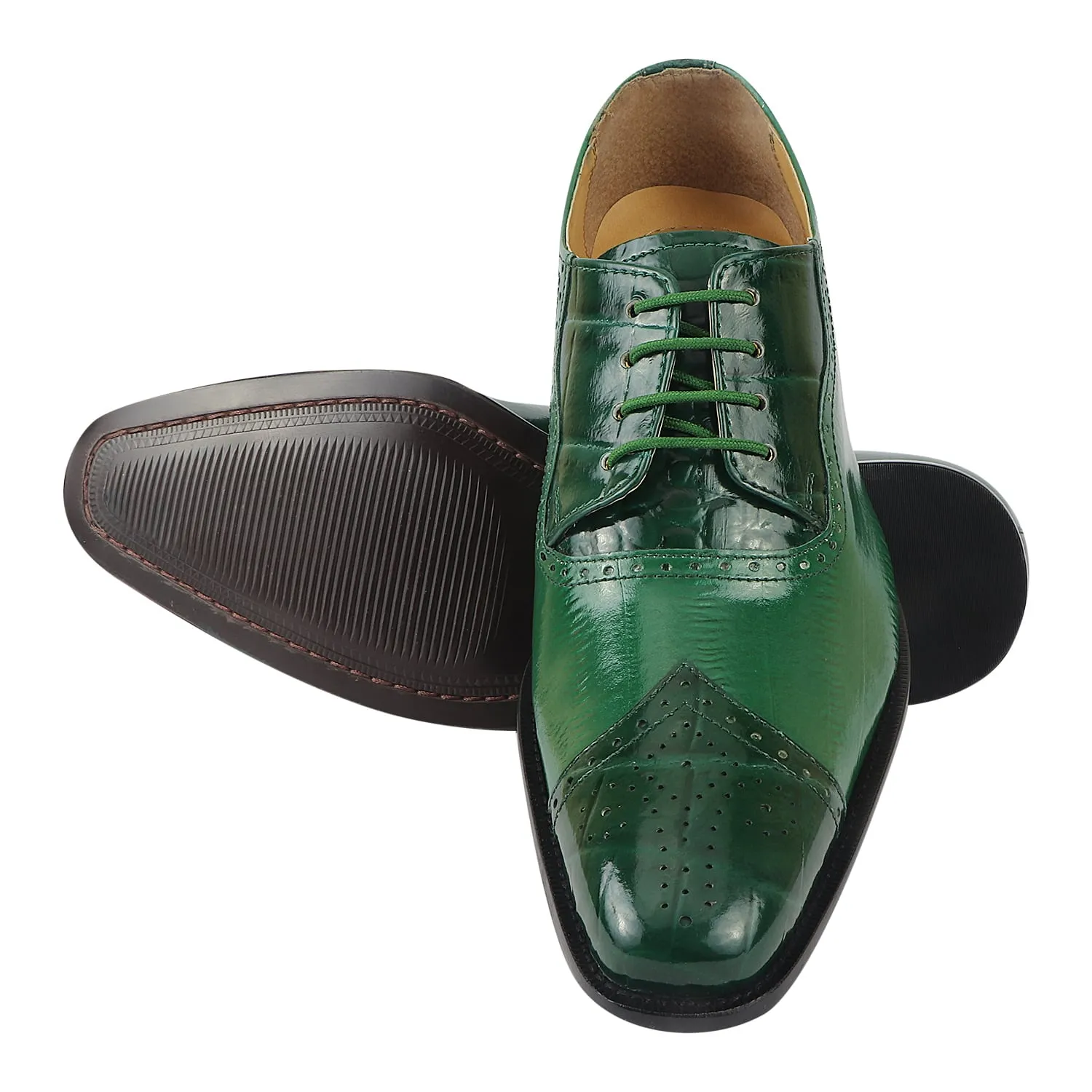 Henley Genuine Leather Oxford Style Brogue Dress Shoes