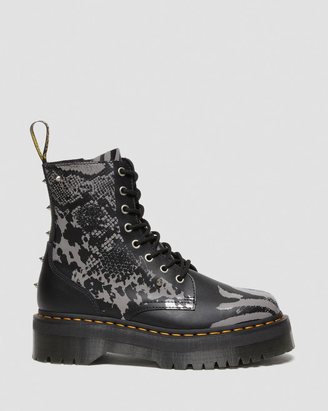 Jadon Animal Clash Leather Platform Boots