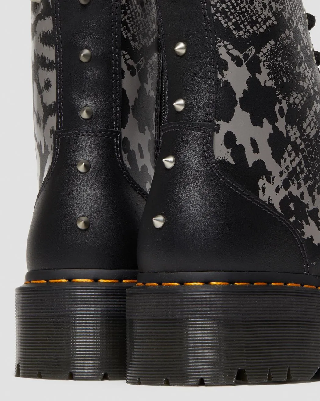 Jadon Animal Clash Leather Platform Boots