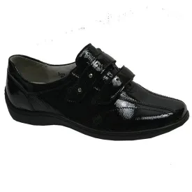 Joy/Henni Velcro Black Patent