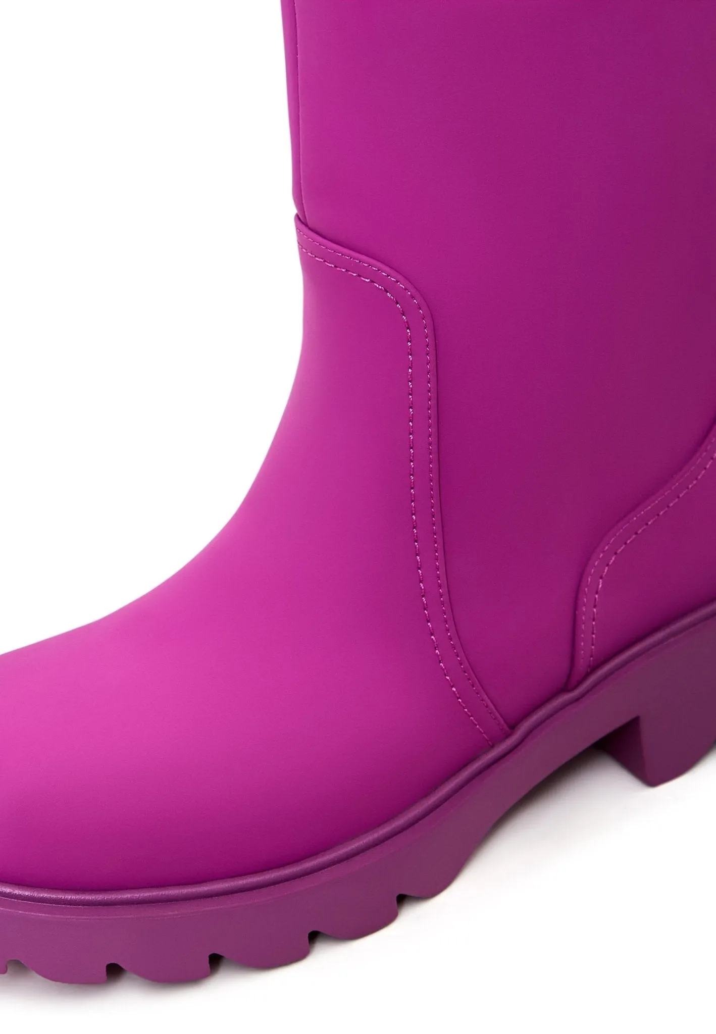 Knee-High Chunky Sole Boots - Pink