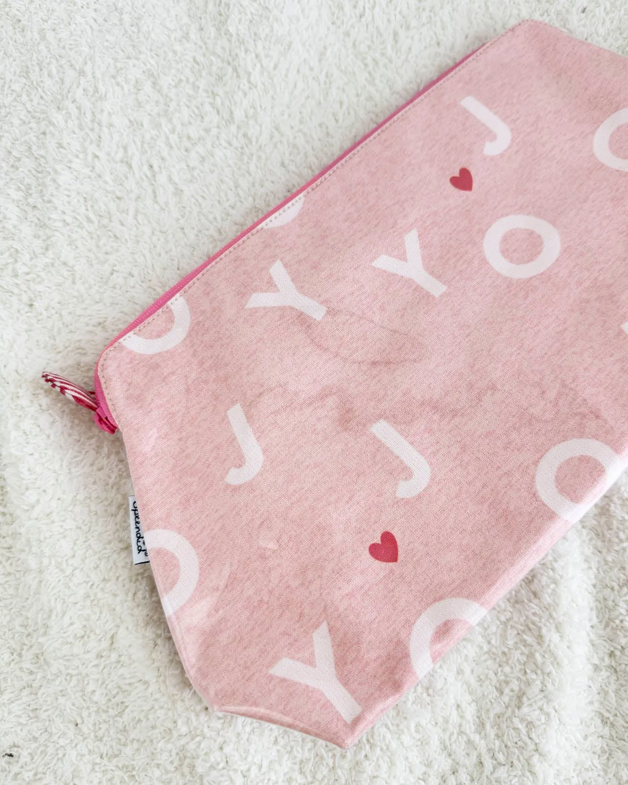 Large Pink Joy Jumble Makeup Bag