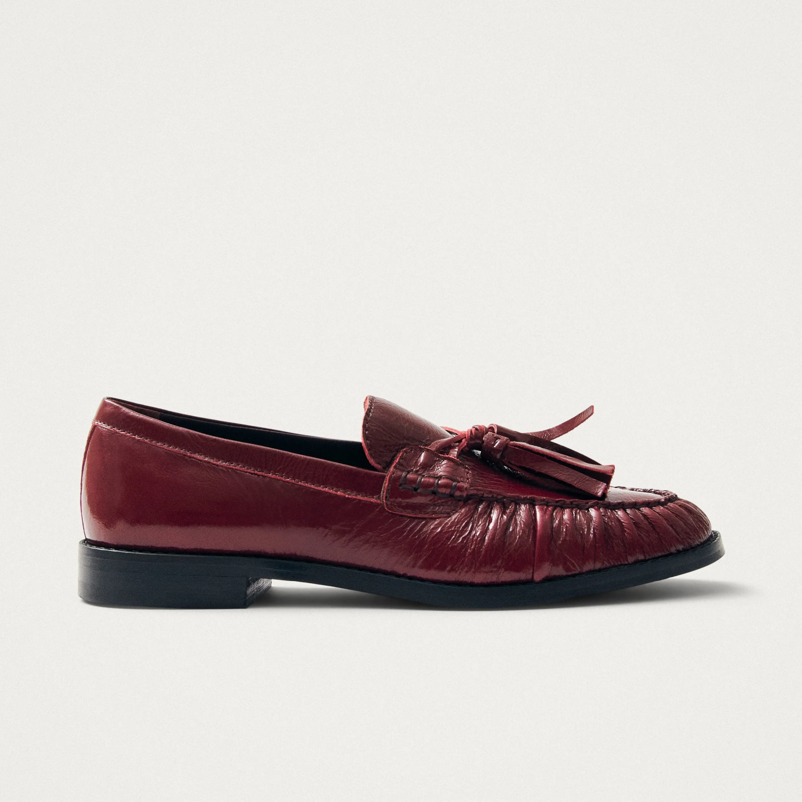 Marietta Onix Burgundy Leather Loafers