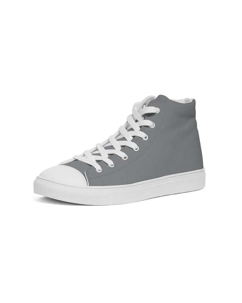 Medium Dark Gray Women's High-top Canvas Sneakers | Women's | Medium Dark Pale Gray | C0M0Y0K60