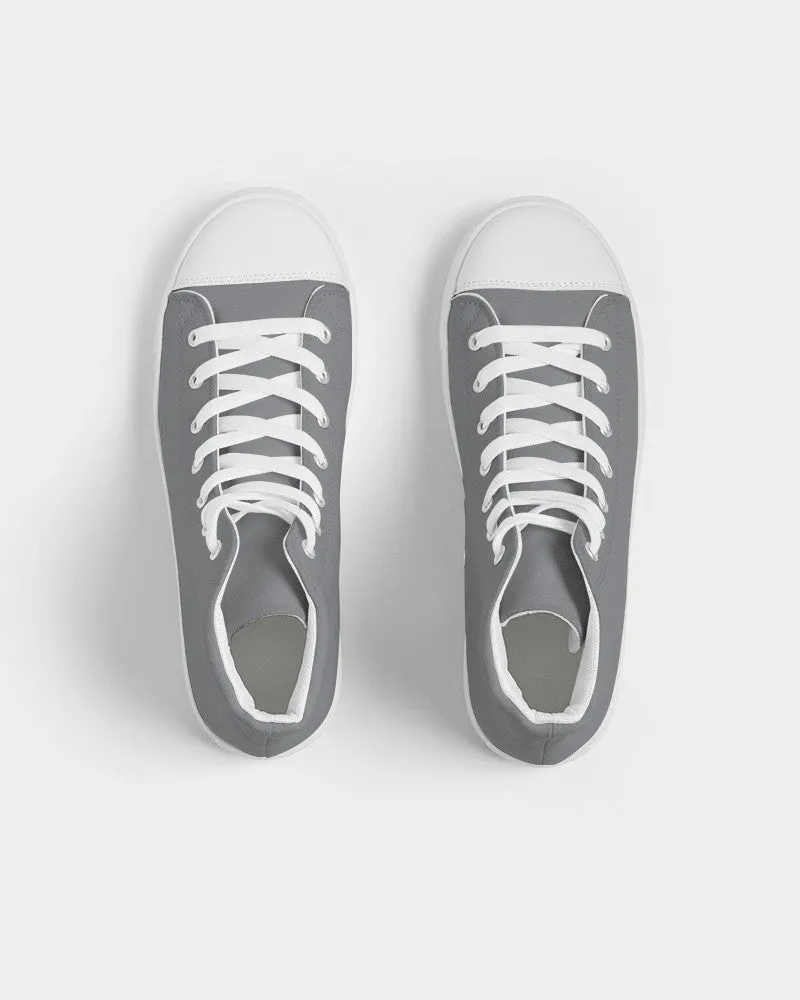 Medium Dark Gray Women's High-top Canvas Sneakers | Women's | Medium Dark Pale Gray | C0M0Y0K60