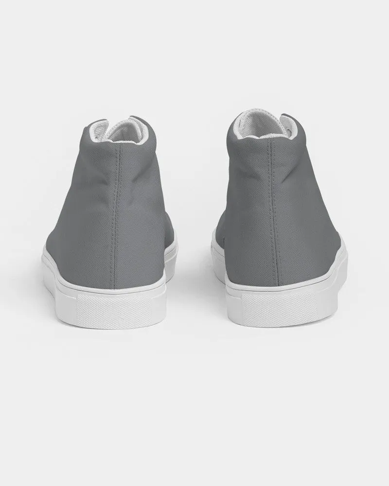 Medium Dark Gray Women's High-top Canvas Sneakers | Women's | Medium Dark Pale Gray | C0M0Y0K60