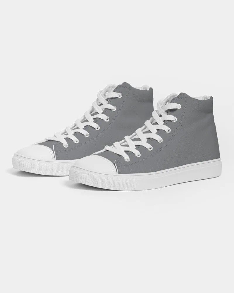 Medium Dark Gray Women's High-top Canvas Sneakers | Women's | Medium Dark Pale Gray | C0M0Y0K60