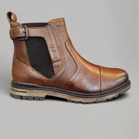 Mens POD Boots Brown Chelsea Dealer Zip Apollo Square Toe