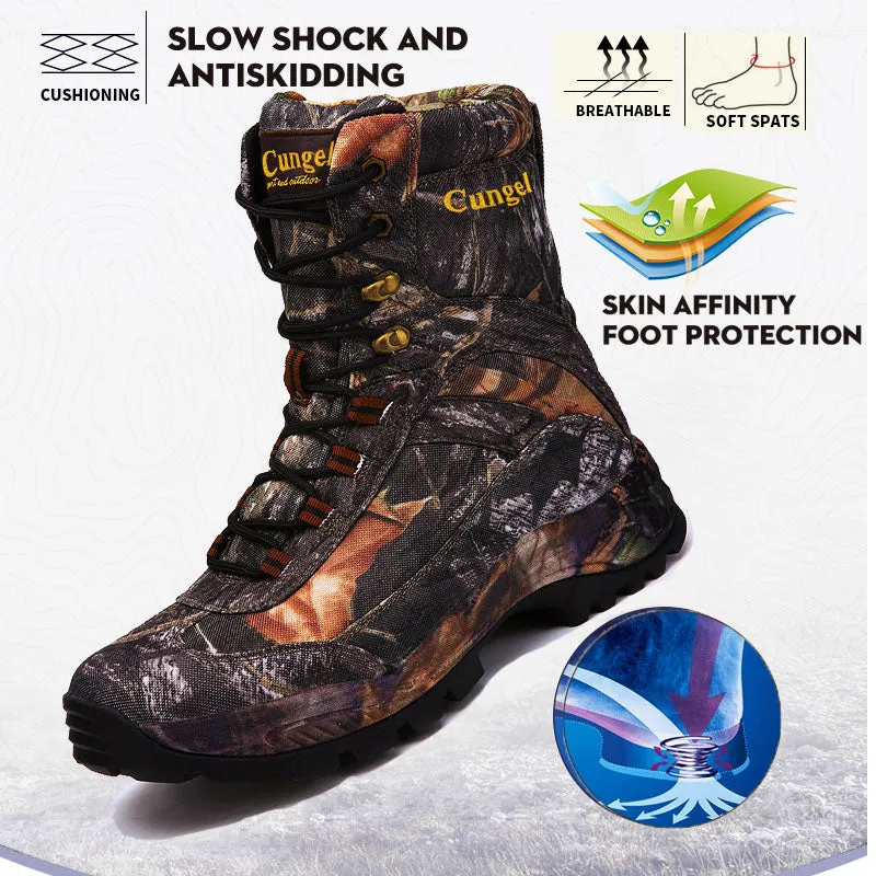 Men’s Side Zip Outdoor Training Camouflage Army Boots | 002