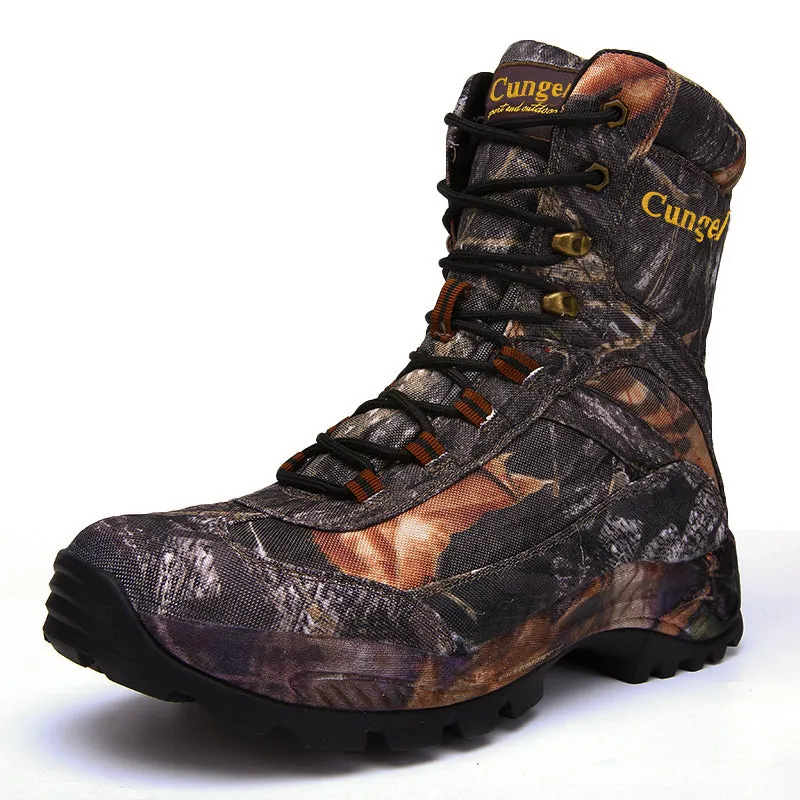 Men’s Side Zip Outdoor Training Camouflage Army Boots | 002