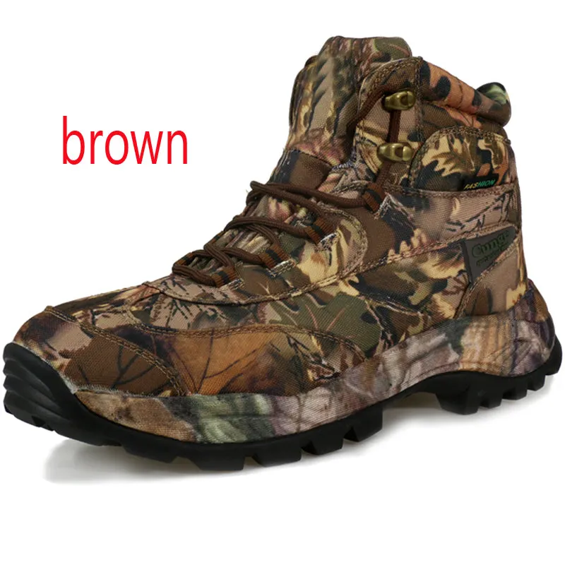 Men’s Side Zip Outdoor Training Camouflage Army Boots | 002