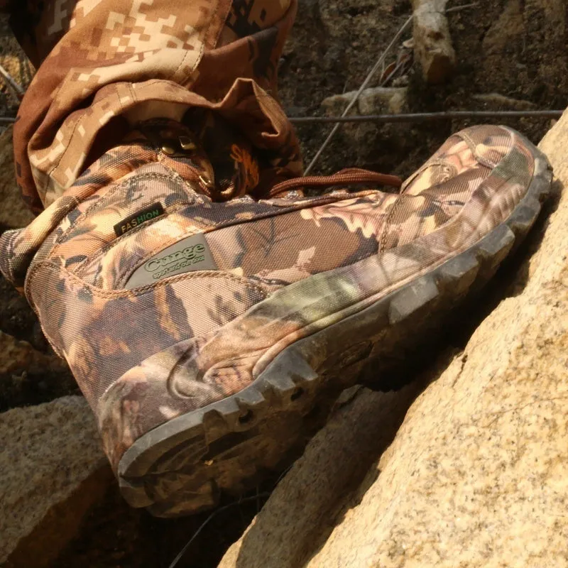 Men’s Side Zip Outdoor Training Camouflage Army Boots | 002