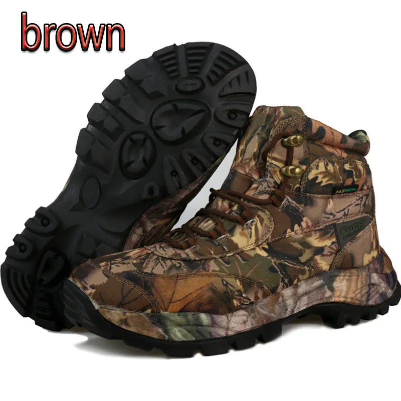 Men’s Side Zip Outdoor Training Camouflage Army Boots | 002