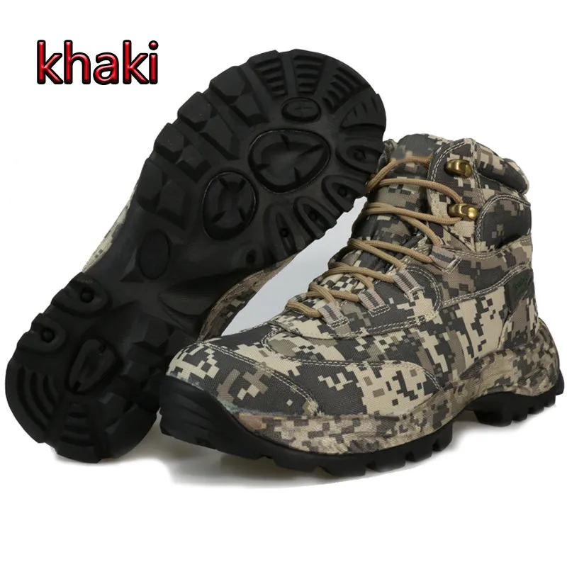 Men’s Side Zip Outdoor Training Camouflage Army Boots | 002