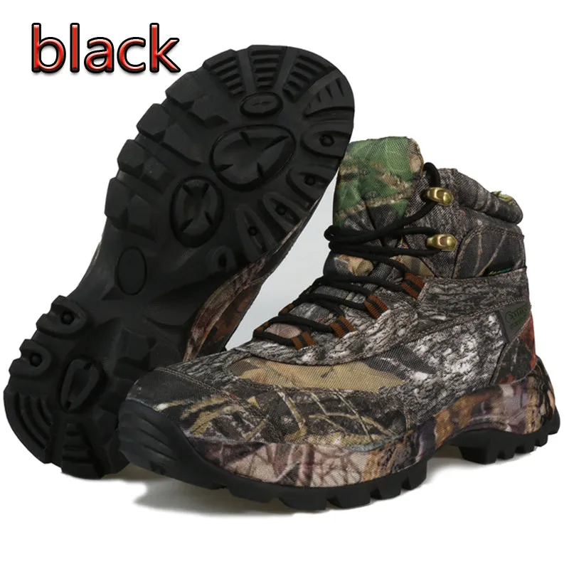 Men’s Side Zip Outdoor Training Camouflage Army Boots | 002