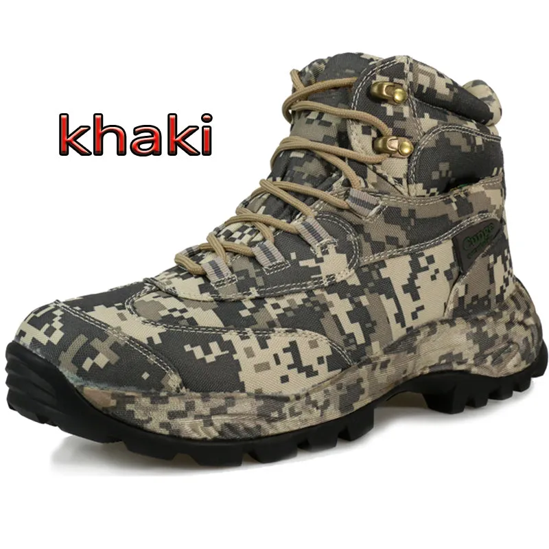 Men’s Side Zip Outdoor Training Camouflage Army Boots | 002