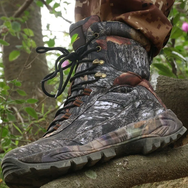 Men’s Side Zip Outdoor Training Camouflage Army Boots | 002