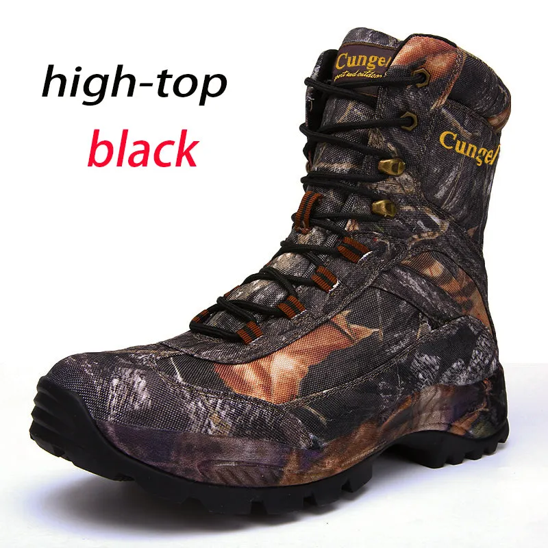 Men’s Side Zip Outdoor Training Camouflage Army Boots | 002