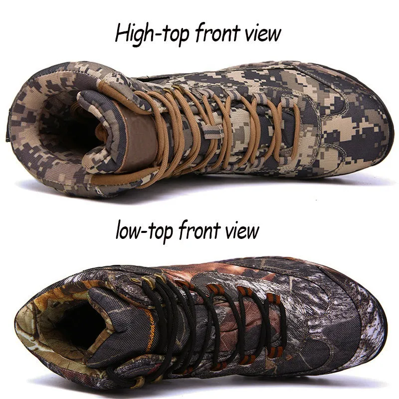 Men’s Side Zip Outdoor Training Camouflage Army Boots | 002