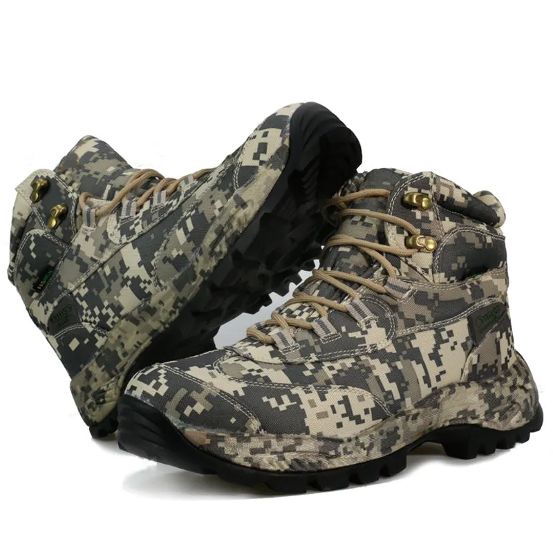 Men’s Side Zip Outdoor Training Camouflage Army Boots | 002