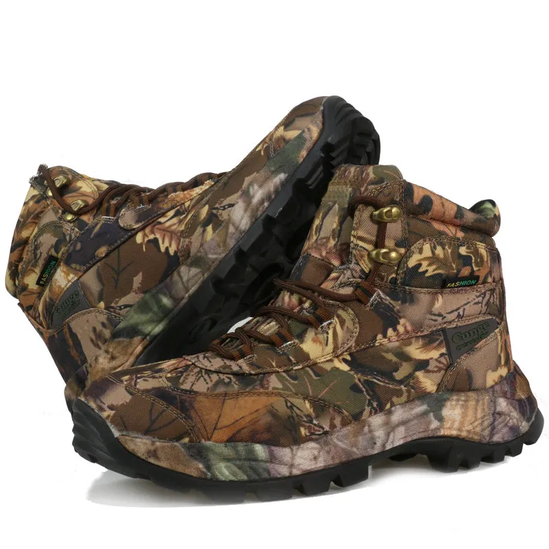 Men’s Side Zip Outdoor Training Camouflage Army Boots | 002